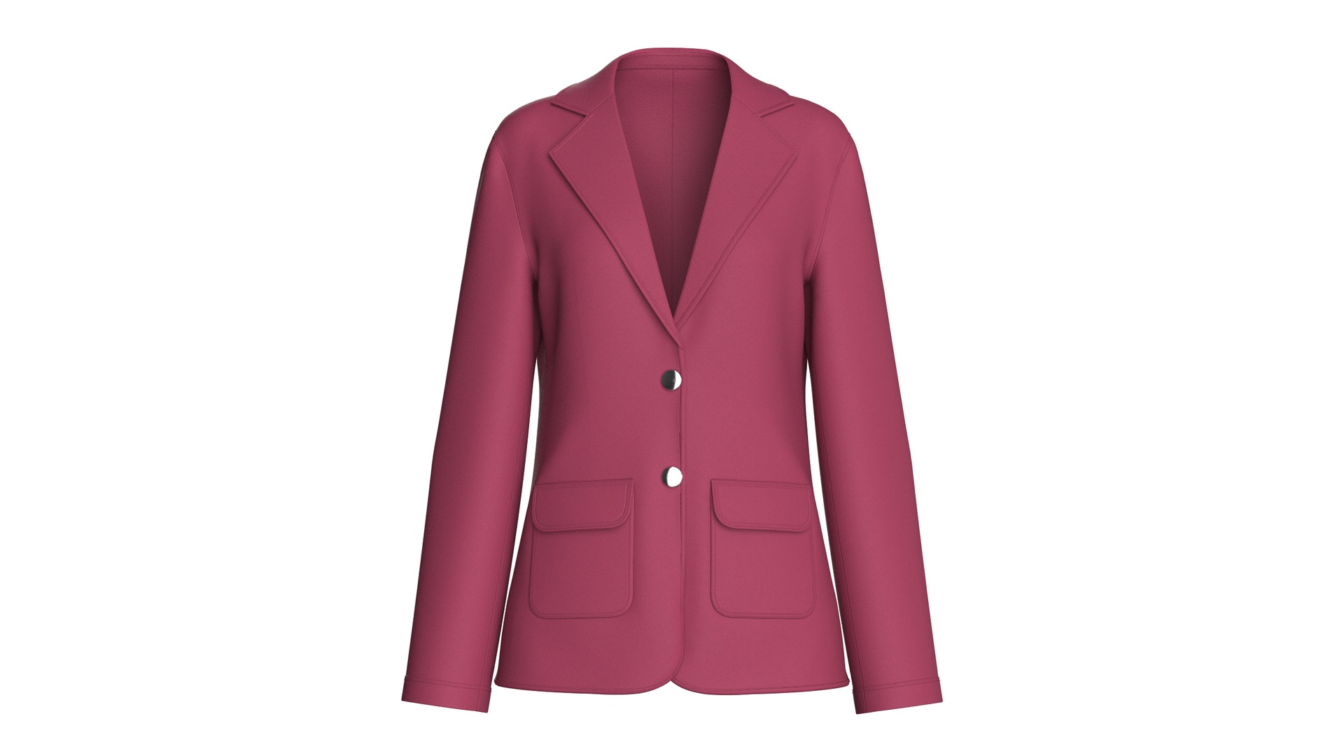 Media 1 for listing Girls Two Button Blazer With Flap Pockets | High Poly