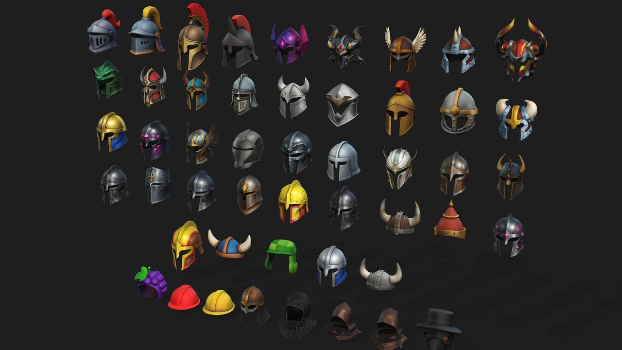 Media 1 for listing Fantasy & Medieval Helmet Collection – Headwear Pack