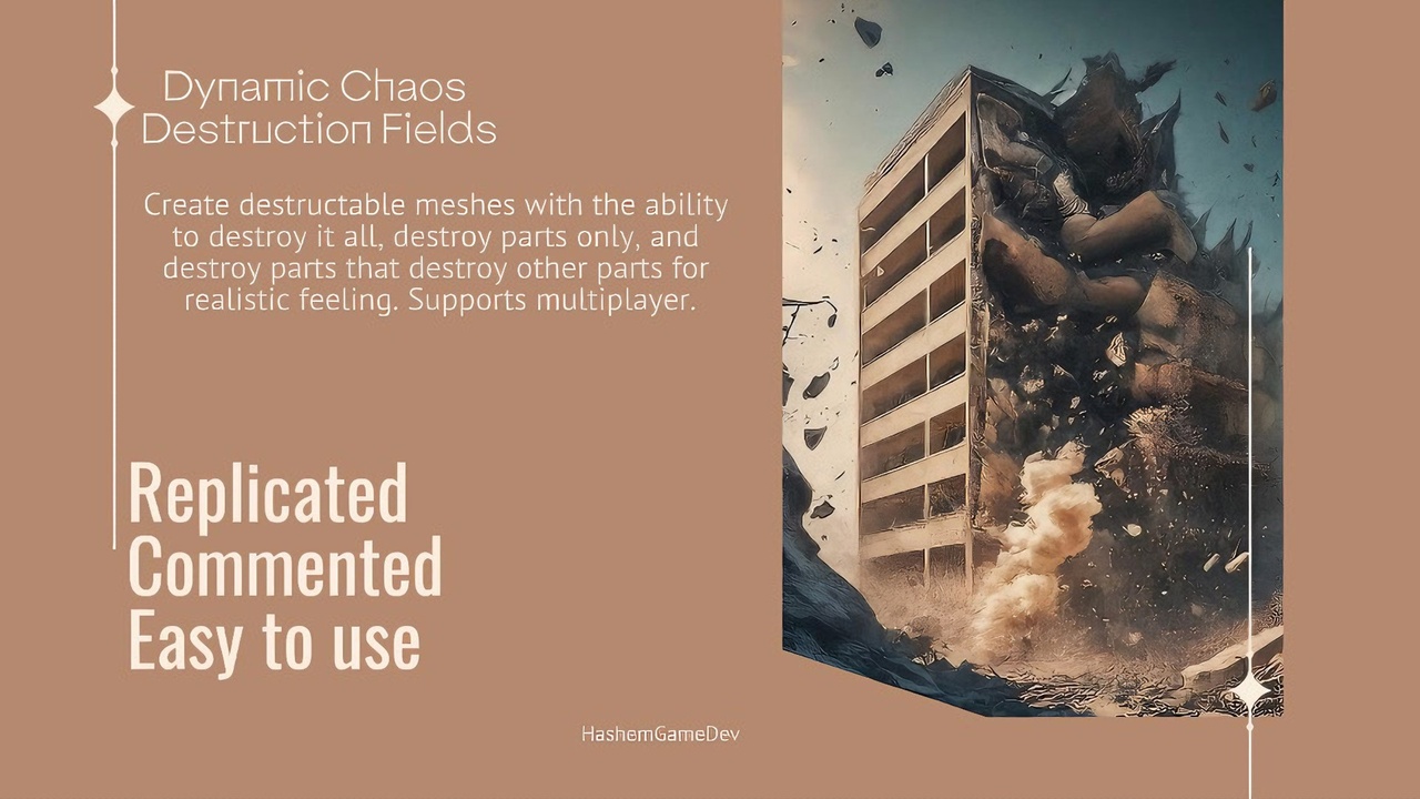الوسائط 1 للقائمة Dynamic Chaos Destruction Fields / Destructible - Supports Multiplayer