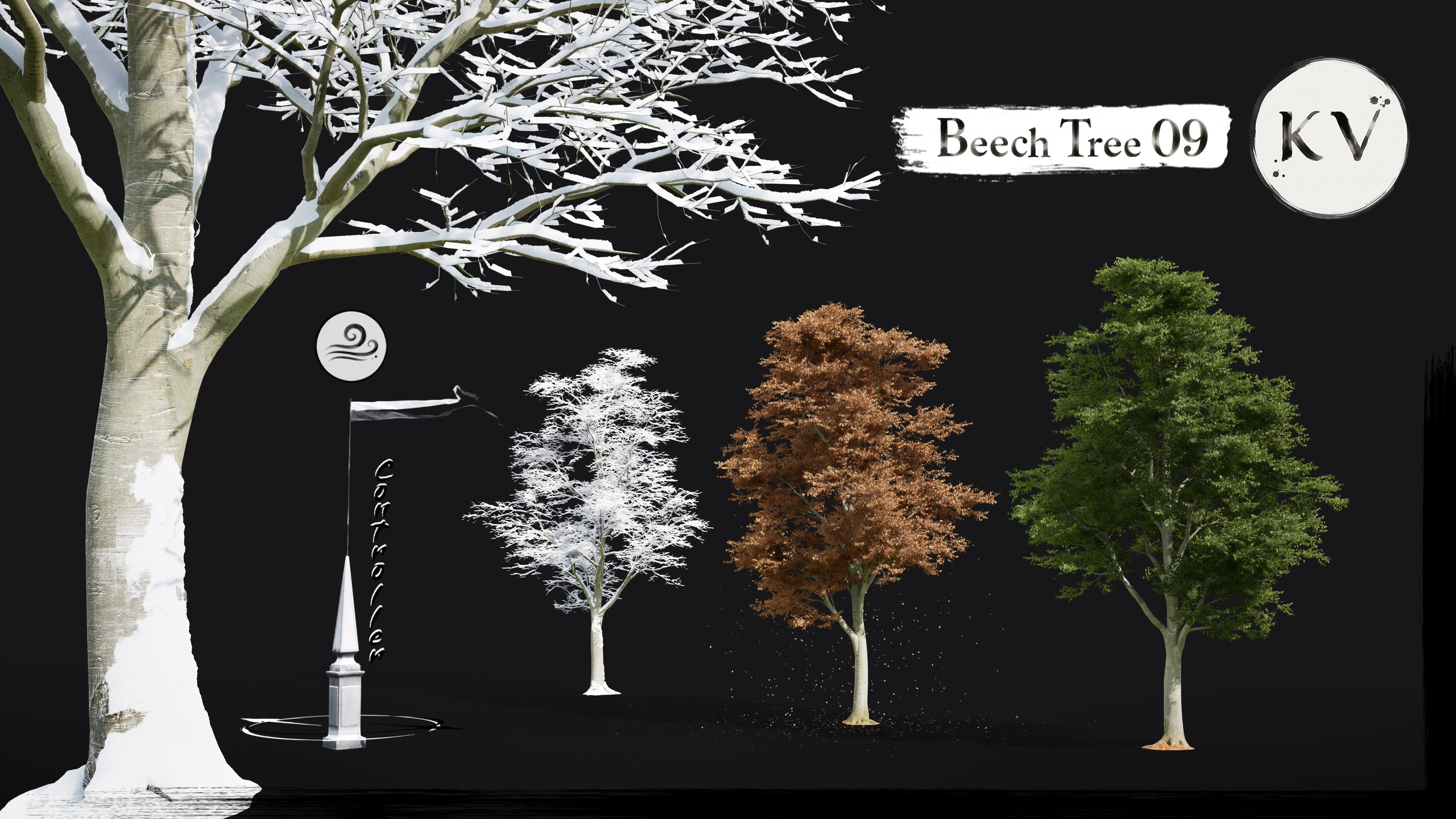 Media 1 for listing KV 🌳 Beech Tree 09 — Cinematic Animated Tree |Nanite | Wind | Seasons|