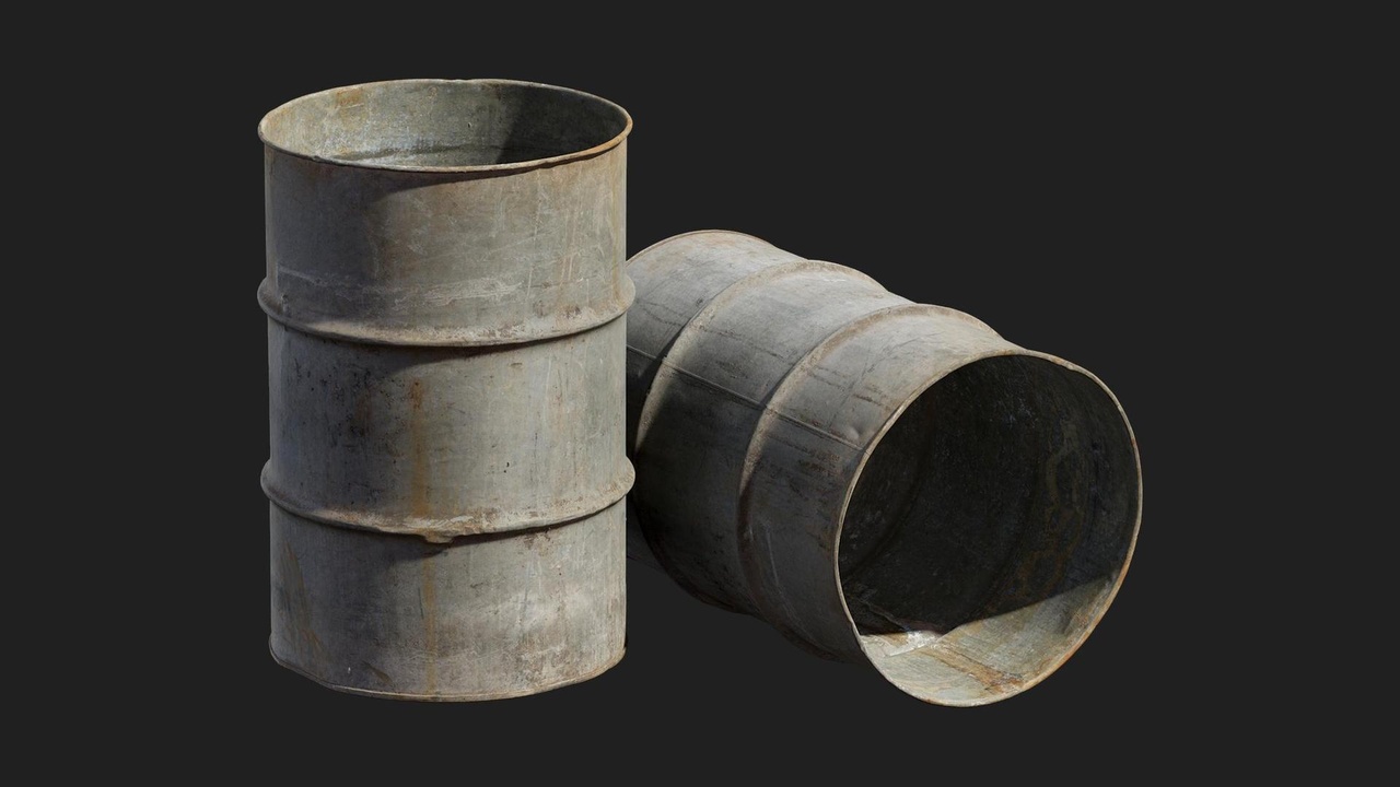 Media 1 for listing Rusty Metal Barrel