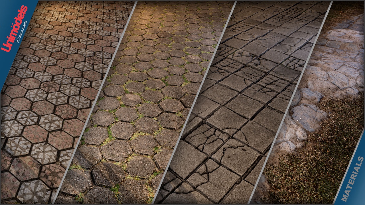 Realistic Indoor and Outdoor Floor Materials Vol. 1