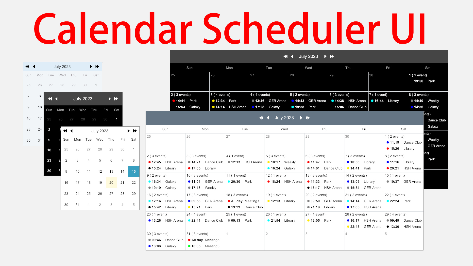 Calendar Scheduler UI | Fab