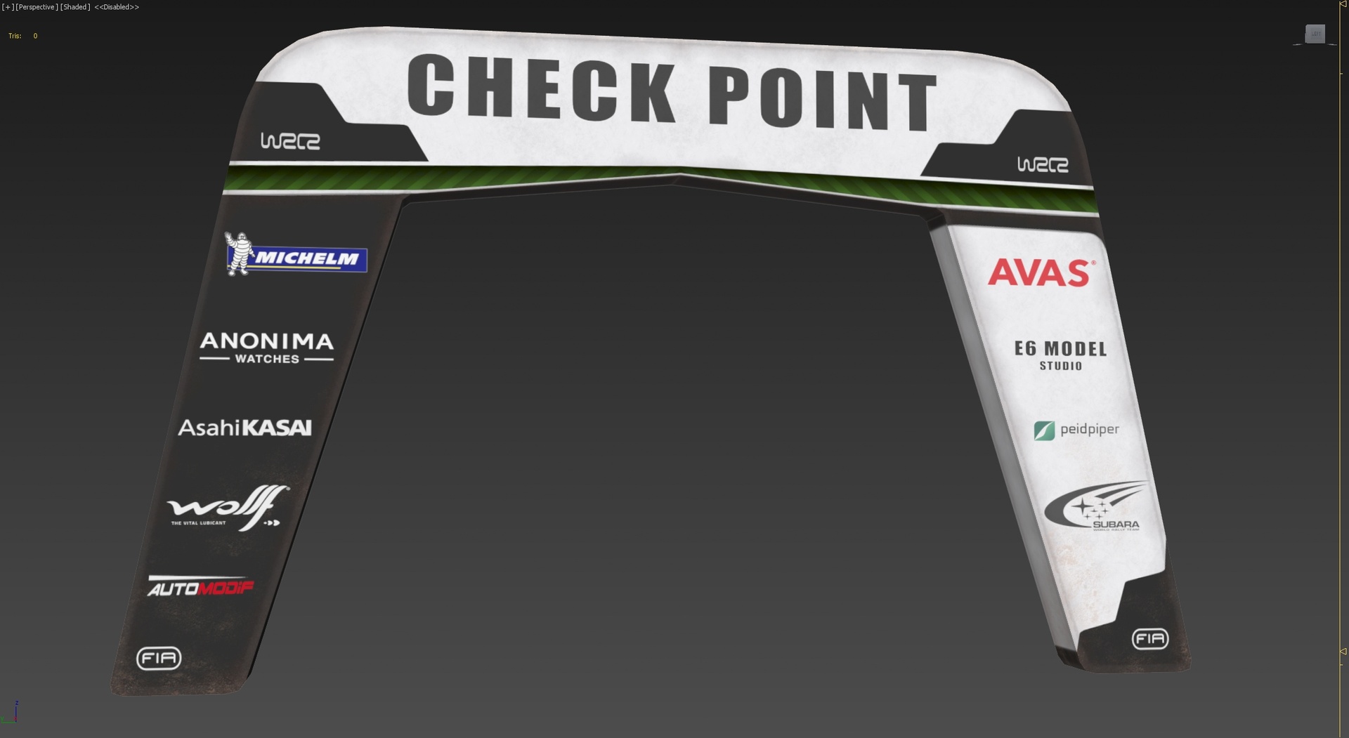 Media 1 for listing Start Finish CheckPoint Low-poly 3D model
