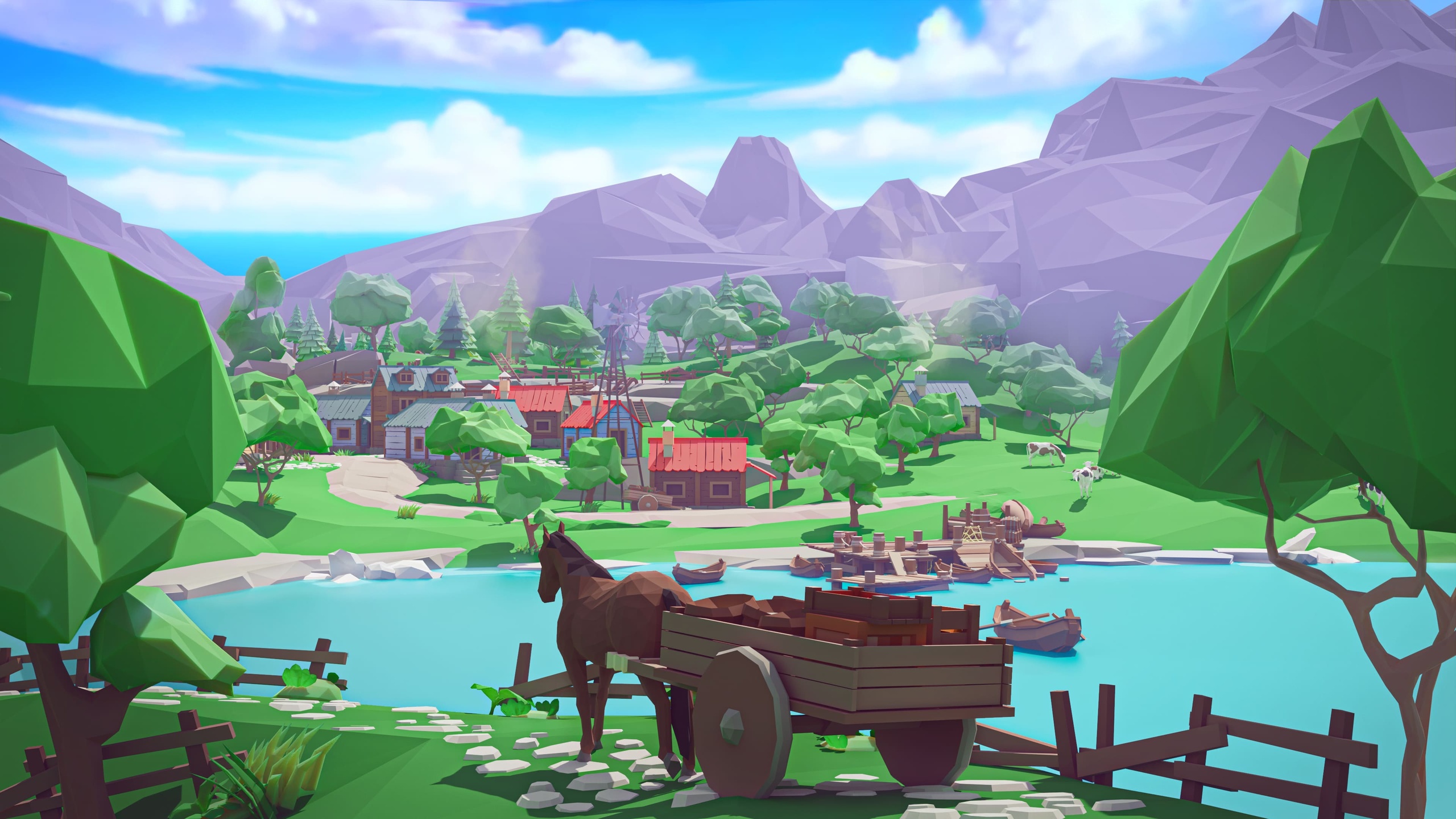 Media 1 for listing Village - Low Poly 3D Models Pack