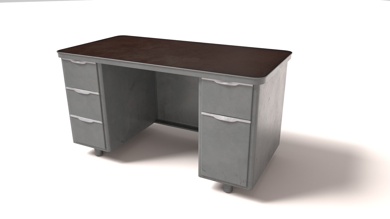 Media 1 for listing Vintage style office metal desk