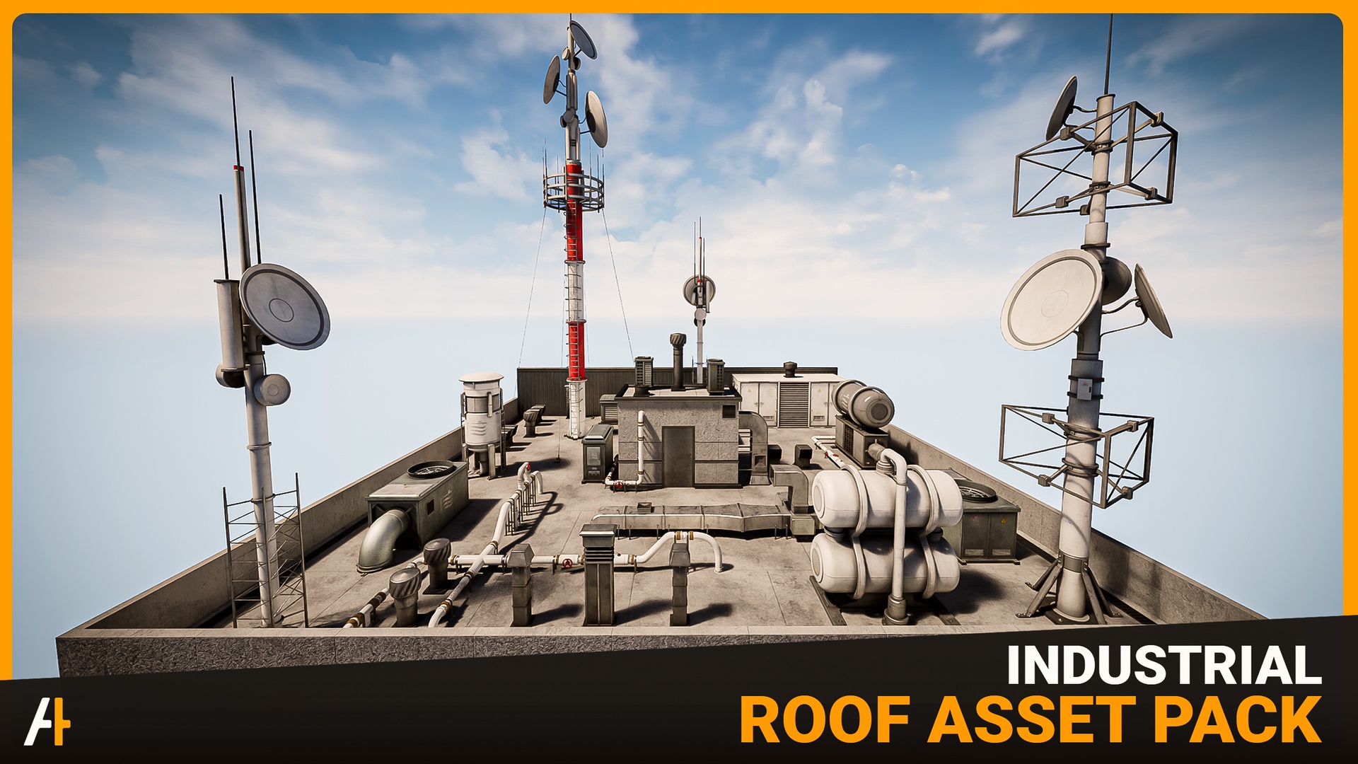 Media 1 for listing Roof Elements Pack - Industrial Props for Rooftops