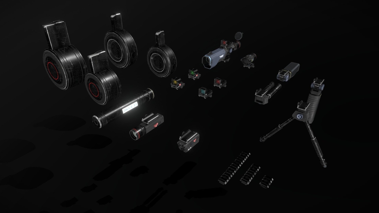 Media 1 for listing Scifi Modular Weapon Attachments