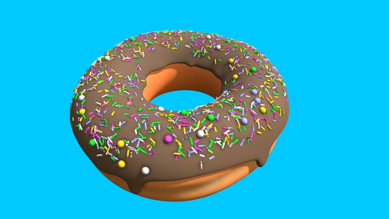 Media 1 for listing Chocolate Donut with Sprinkles