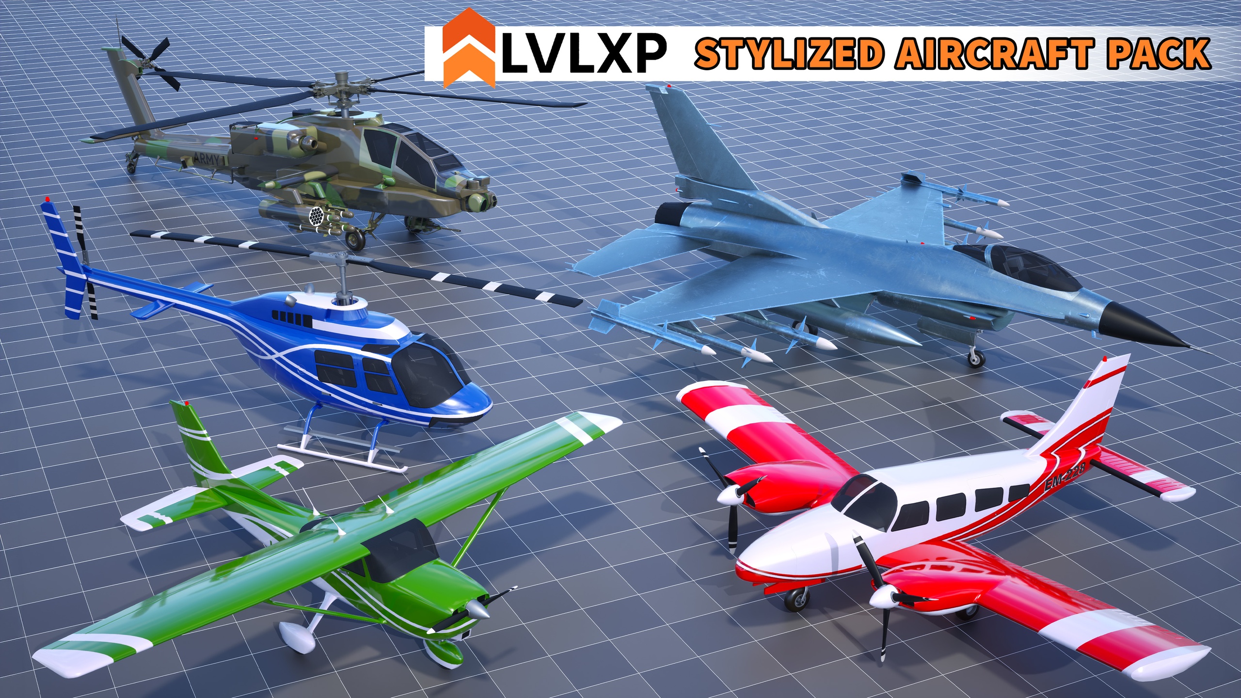 Media 1 for listing Stylized Aircrafts - Pack 1