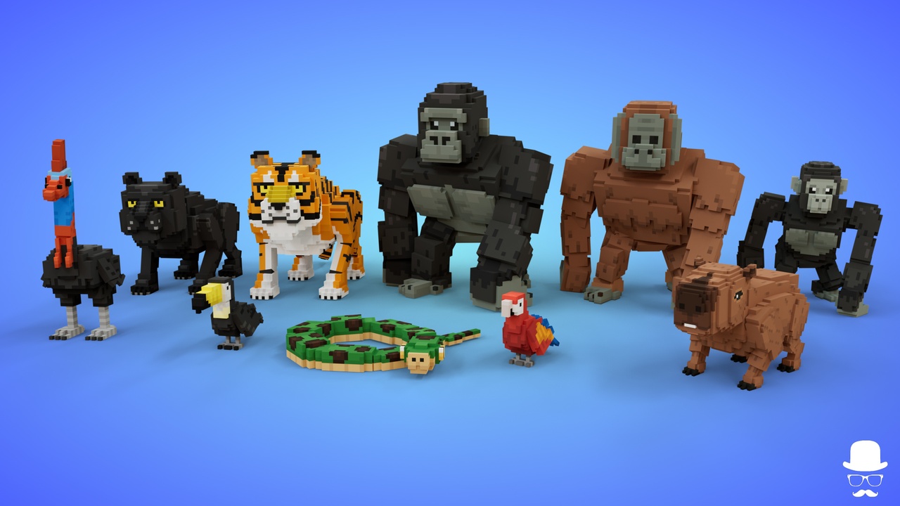 Media 1 for listing Voxel Jungle Animals Pack