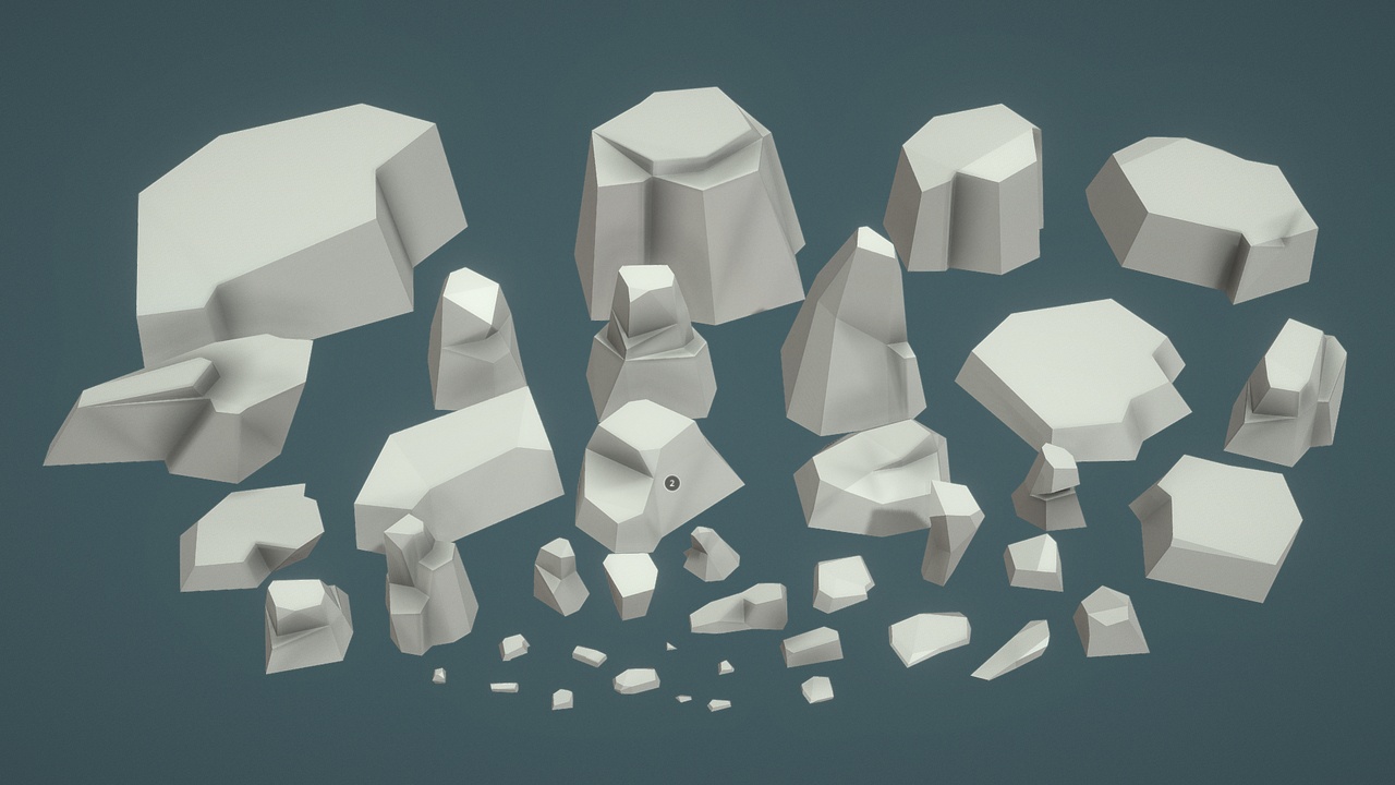 Media 1 for listing Environment Pack - Lowpoly Rock
