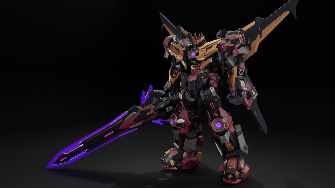 Media 1 for listing XC05 Oblivoid – Original Lowpoly Mecha | Game-Ready, Fully Rigged & Animated