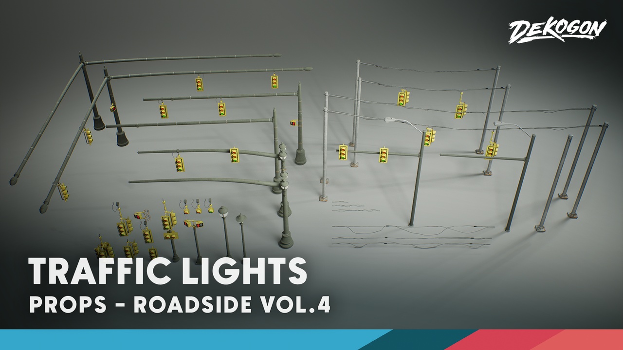 Media 1 for listing ROADSIDE VOL.4 - Traffic Lights (Mid Poly)