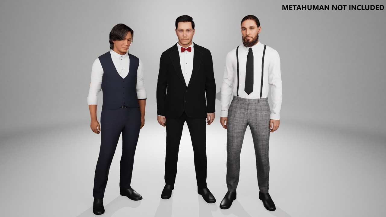 Media 1 for listing Metahuman Male Dresswear Clothing Pack