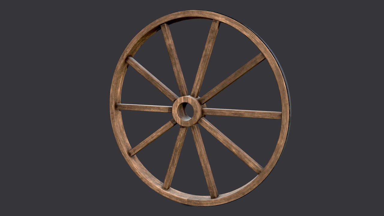 Media 1 for listing Wooden Cart Wheel