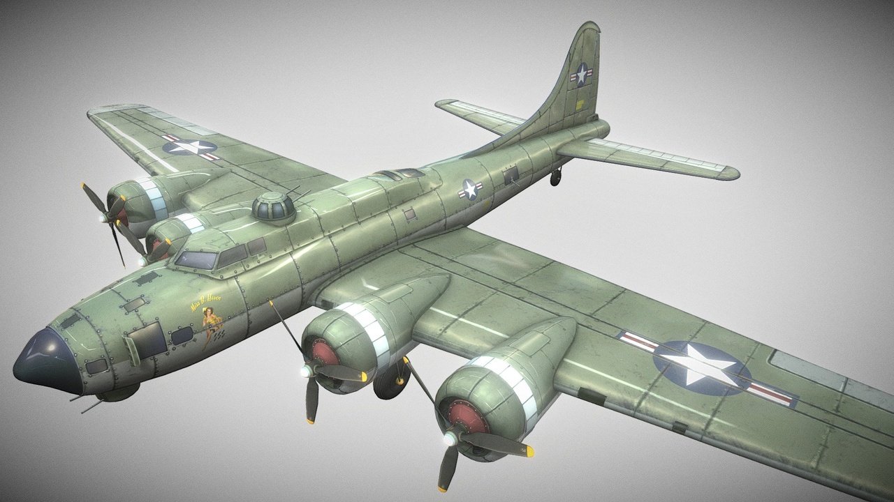 Media 1 for listing B-17 Hand-Painted