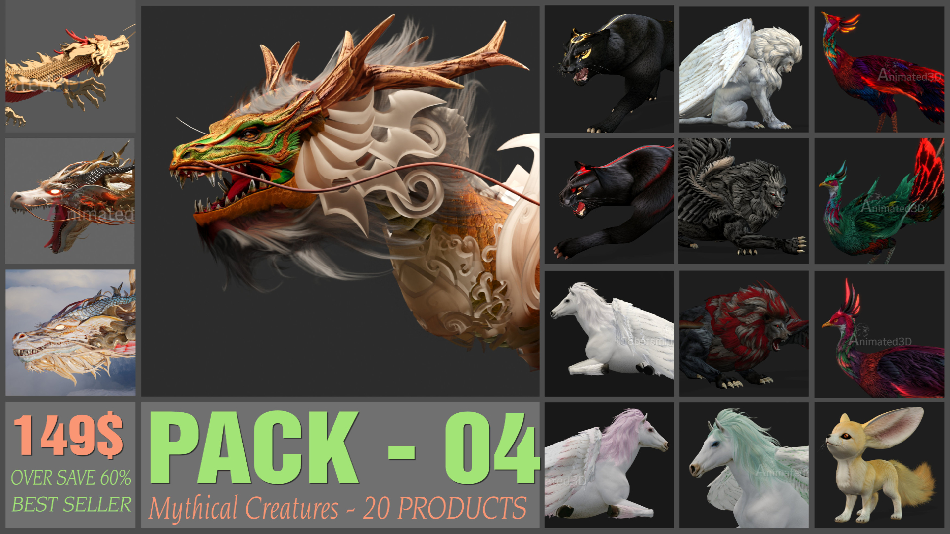 Pack_04 Mythical Creatures | Fab