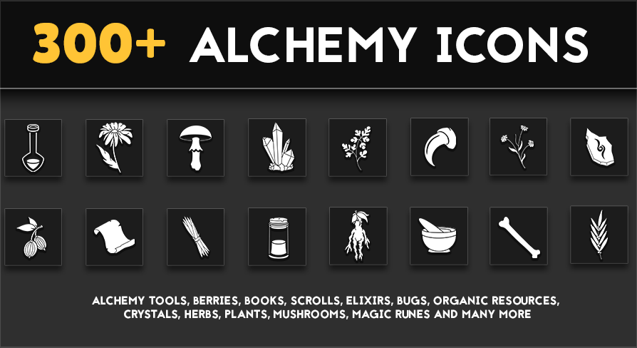 300+ Flat Alchemy Icons | Fab