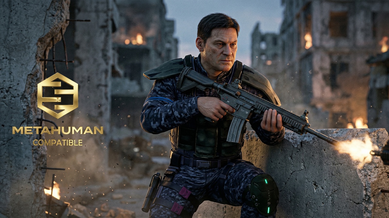 Media 1 for listing Digital Camo Security Armor Uniform with Shoulder Plates for Urban Combat Patrol