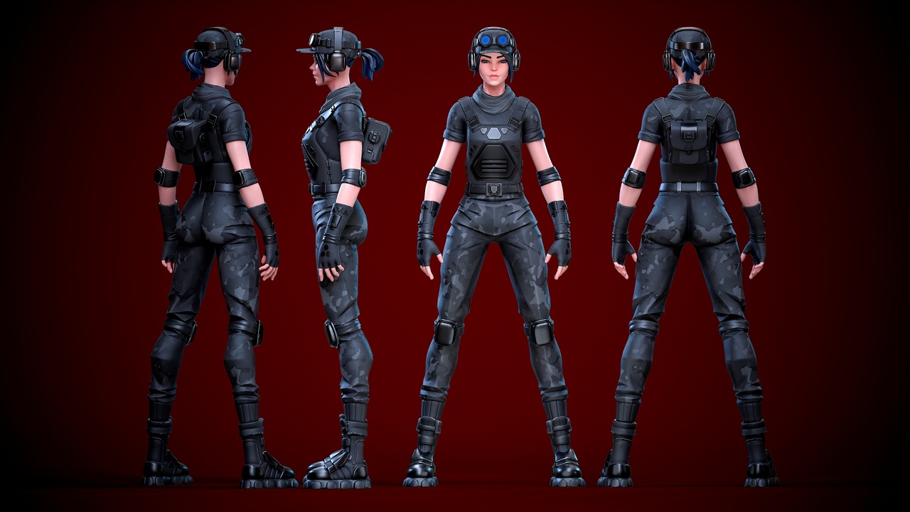 Media 1 for listing Stylized Engineer Soldier - Modular Character