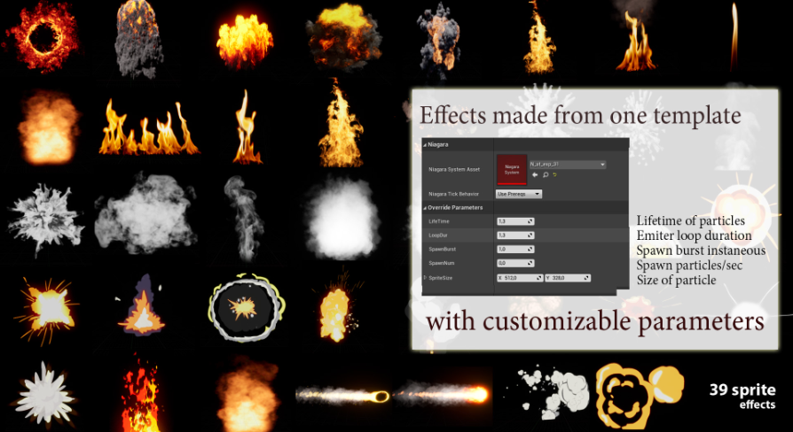 Smokes and Explosion: Realistic and Stylized (39 pcs) | Fab