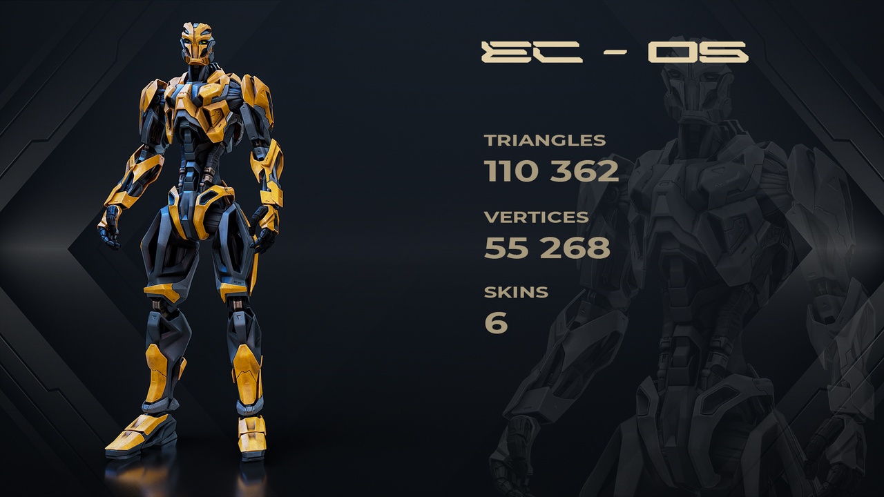 Media 1 for listing Sci-FI Cyber Robot Character 05 - modular parts