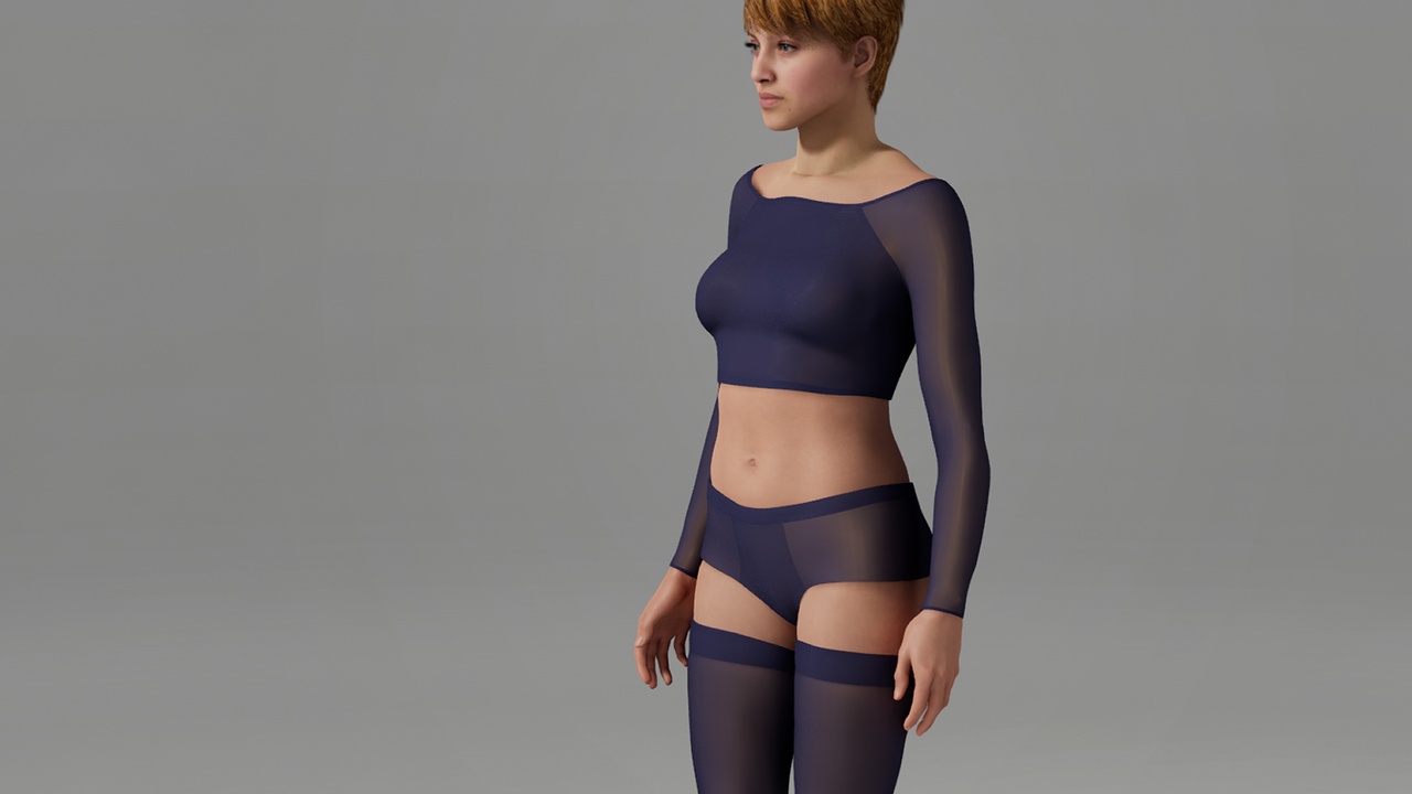 Media 1 for listing Long‑sleeve nylon fitted top - 002