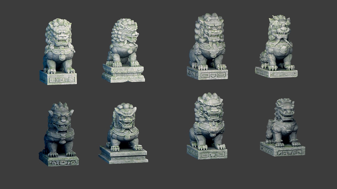 Media 1 for listing Stone Lions