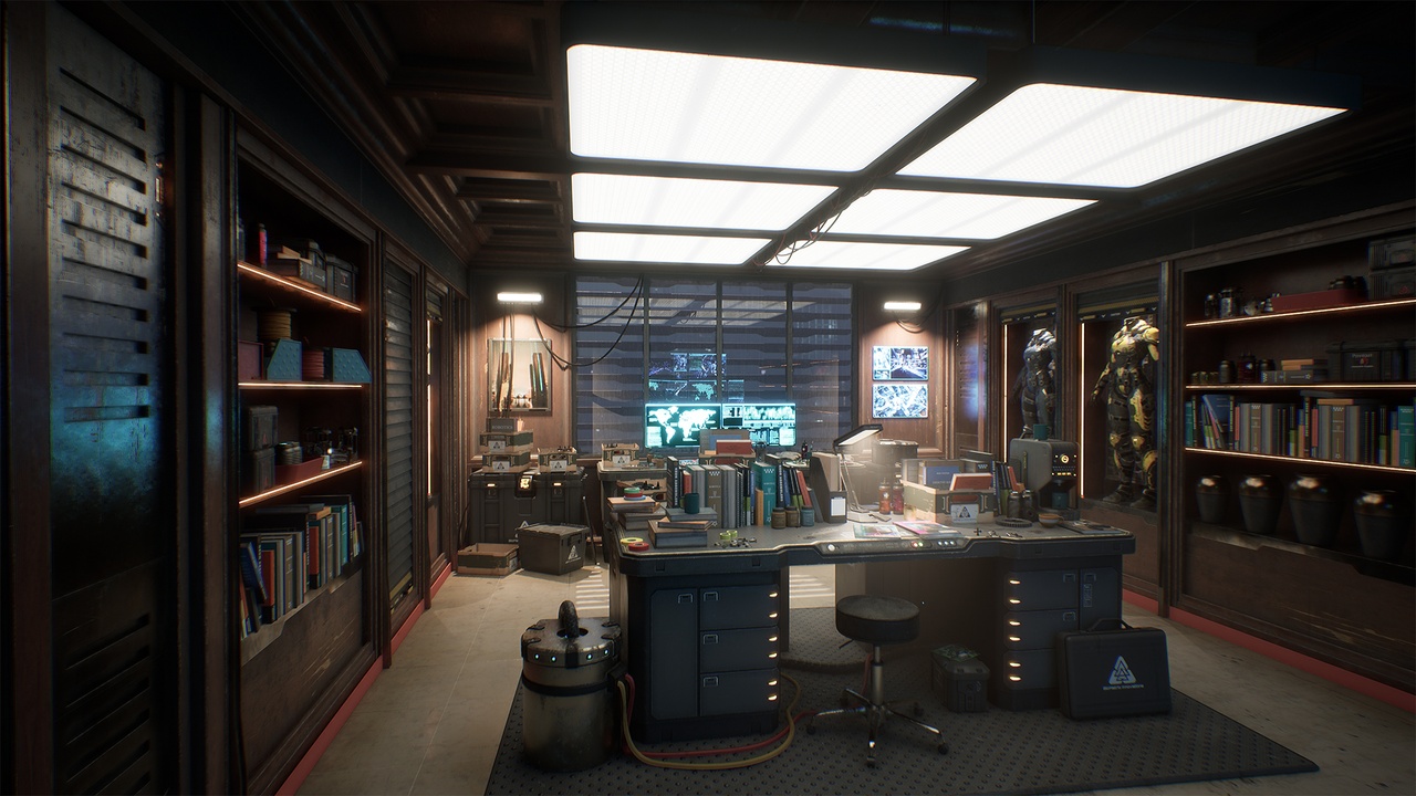 Media 1 for listing Cyberpunk Tech Engineer's Apartment