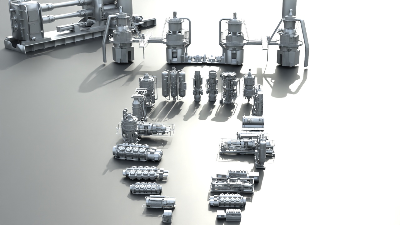 Media 1 for listing Industrial Factory Plant Machinery Kitbash Pack