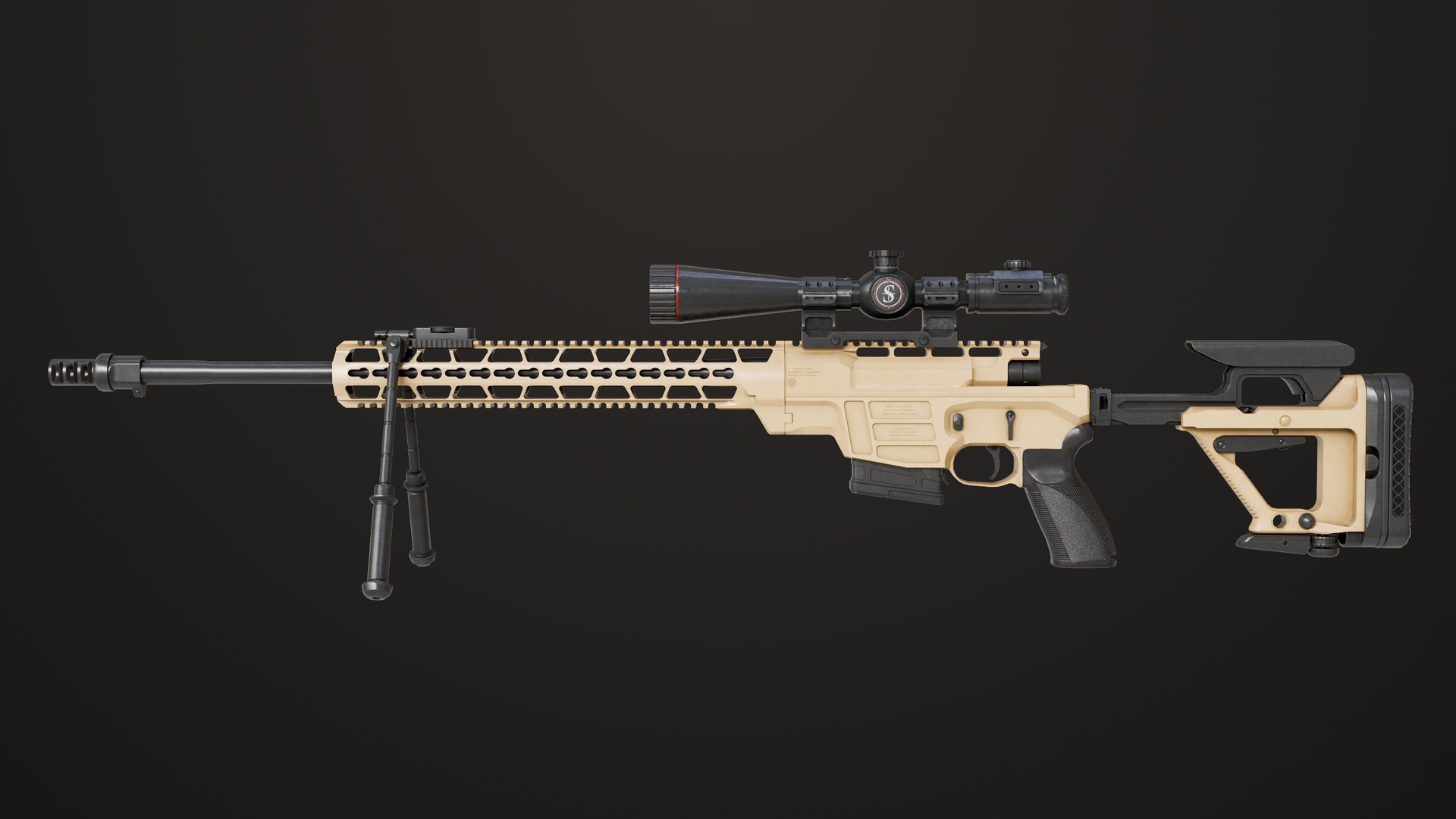 Media 1 for listing Sniper Rifle 04 Sandal Generic All PBR Unity UE Textures