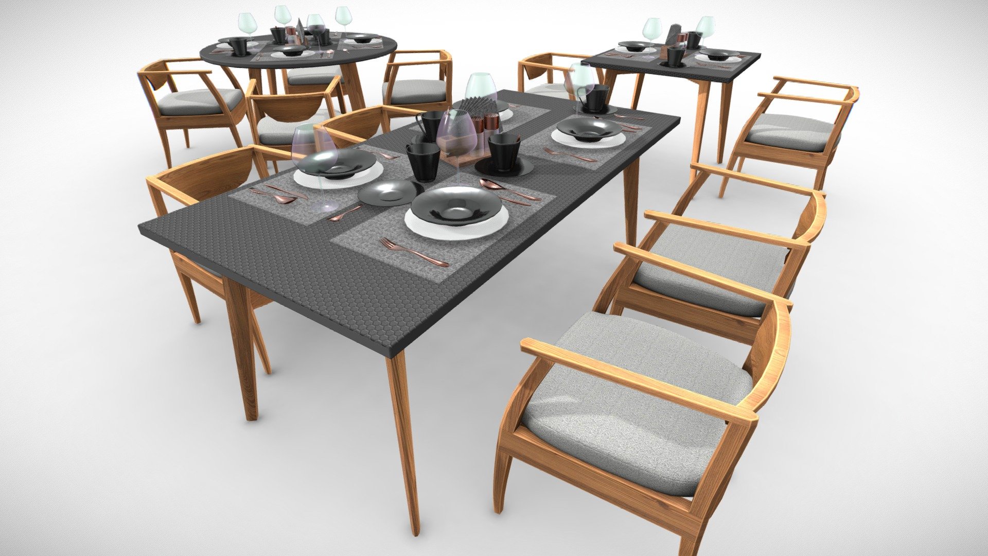 3d Warehouse Dining Chair Sketchup Table Chair Set Simple Fab