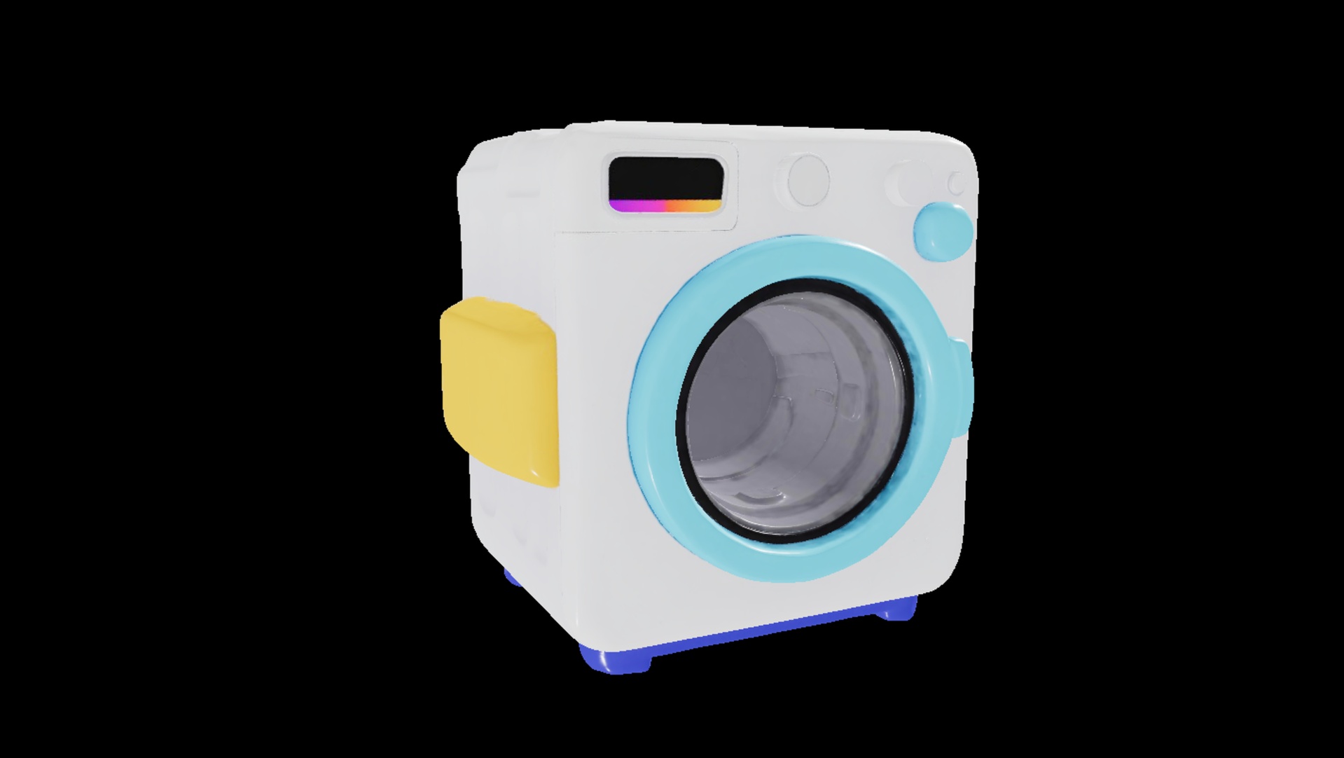 Media 1 for listing Stylized Washing Machine – Colorful Cartoon Laundry Appliance