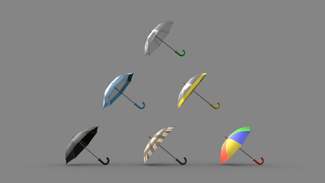 Media 1 for listing Sketchfab Weekly - Umbrella - Umbrellas pack
