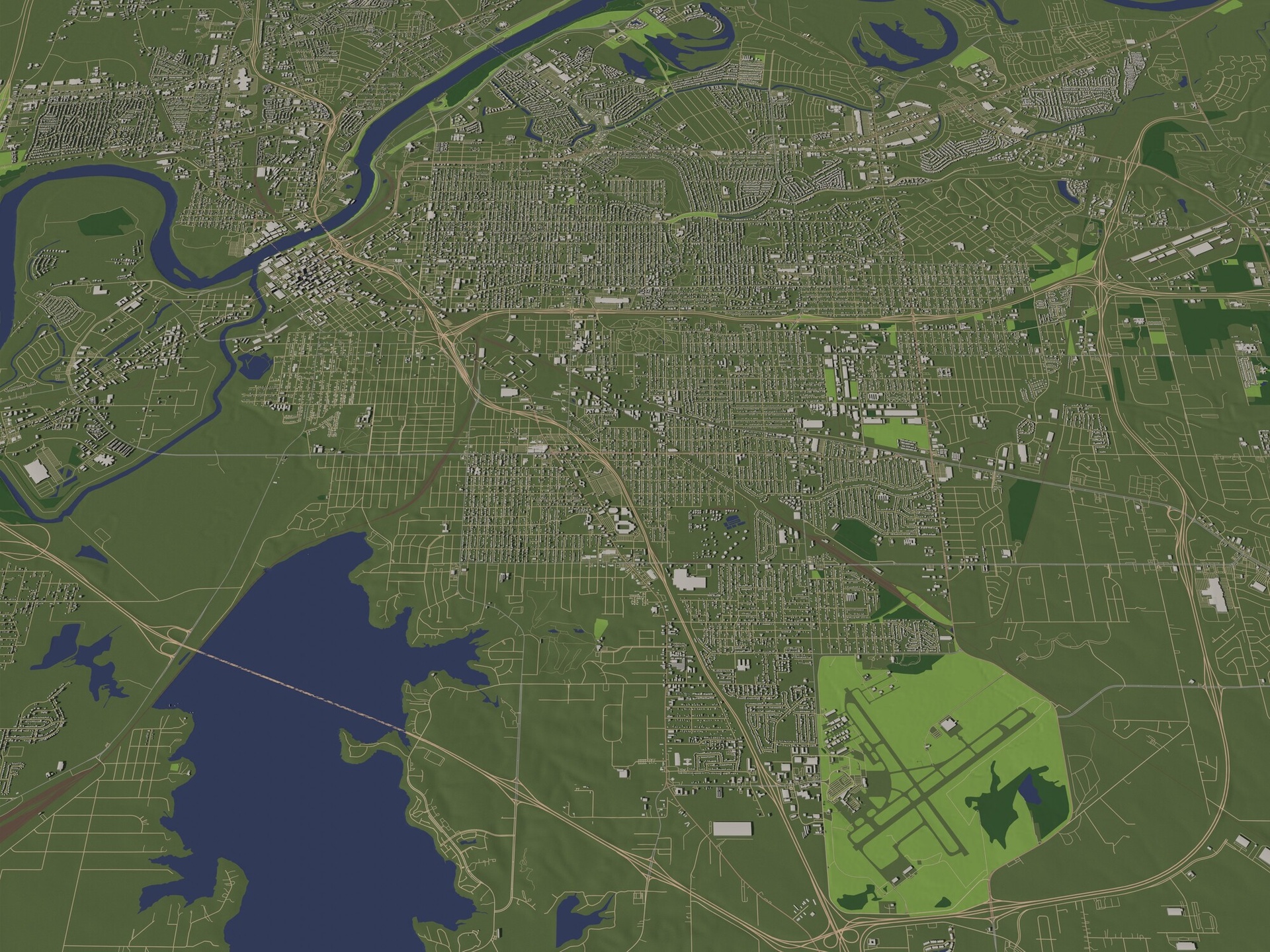 Media 1 for listing Shreveport Louisiana USA in 20 km x 20 km - city and urban