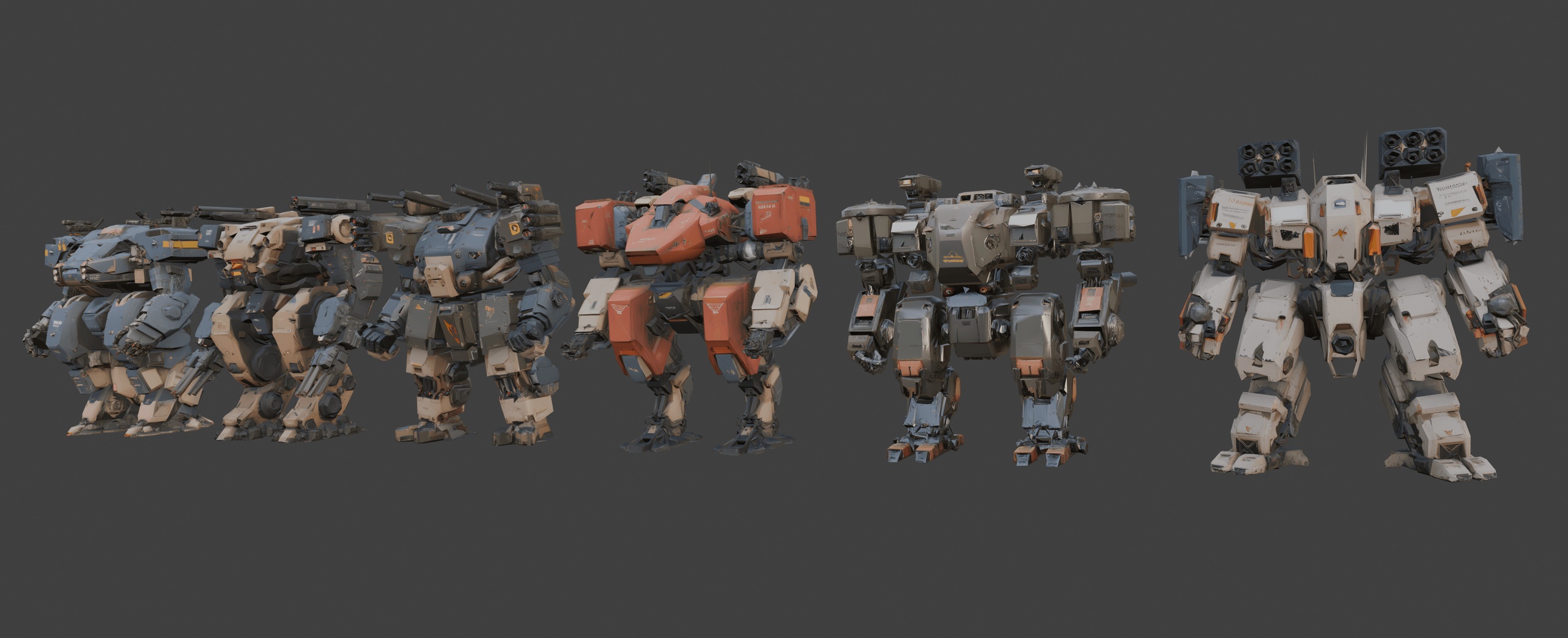 Media 1 for listing Cyberpunk Combat Mechs🤖(LowPoly)