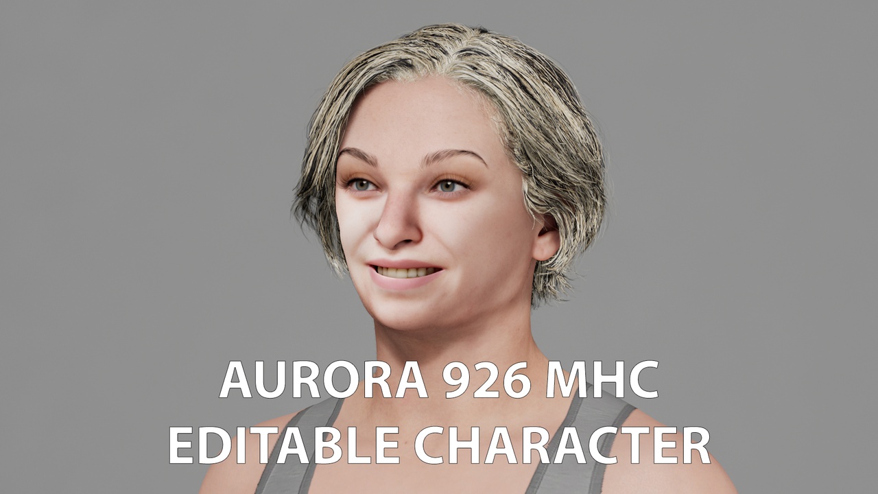 Media 1 for listing Aurora 926 MetaHuman Compatible Editable Character