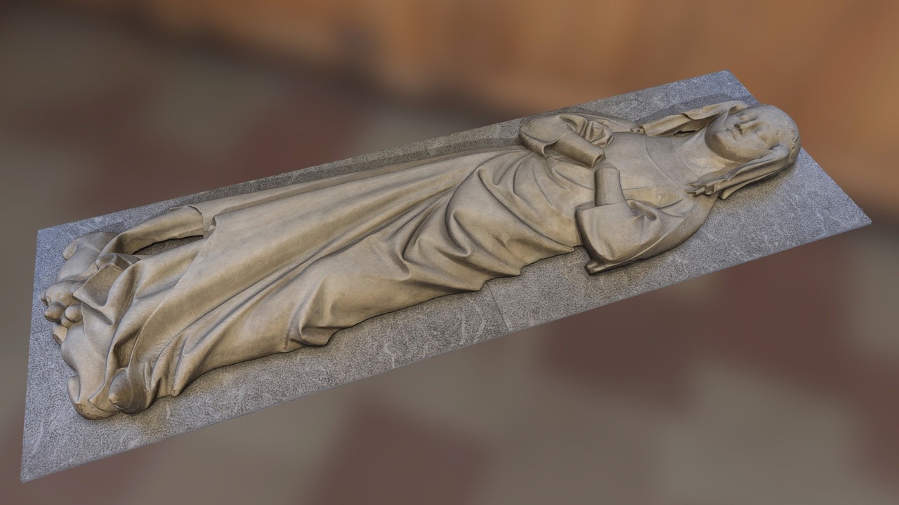 Media 1 for listing Tomb effigy of a woman