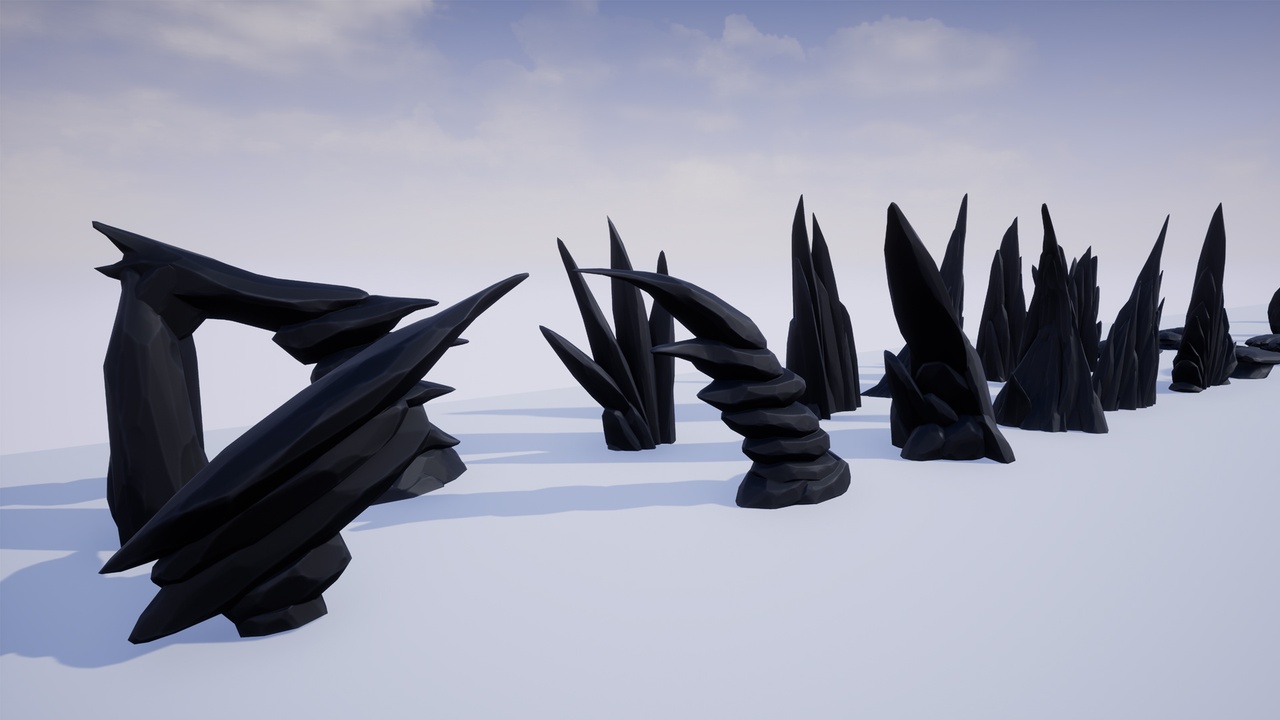 Media 1 for listing Stylized Dark Rocks