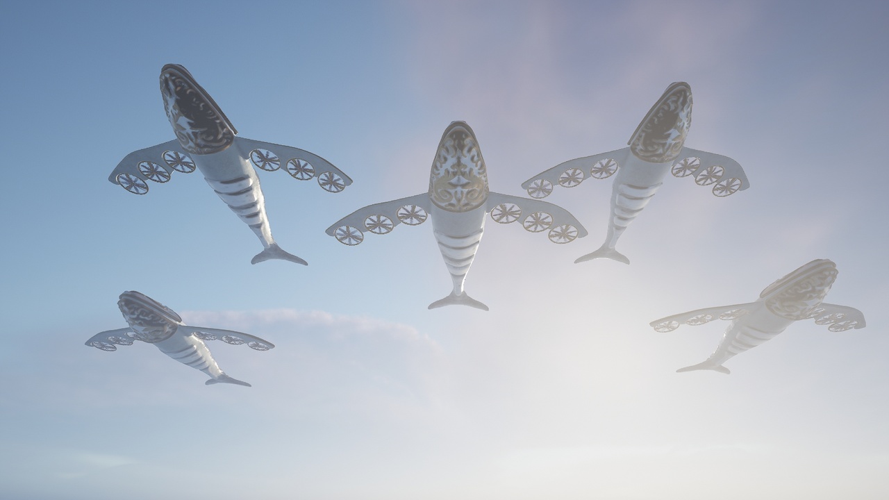 Media 1 for listing Fantasy Skywhale Airship – Stylized 3D Flying Creature / Airship V1.04