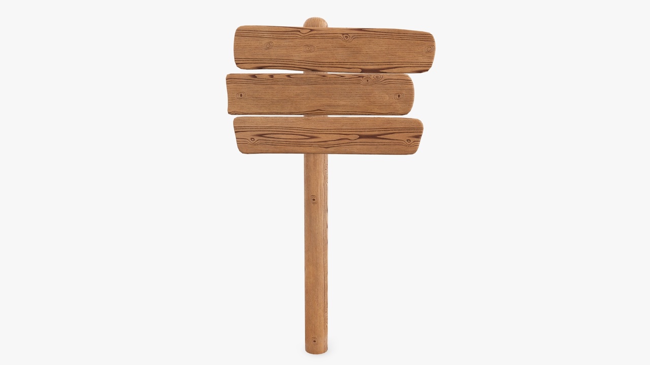 Wooden Post With Sign ilanı için 1. medya
