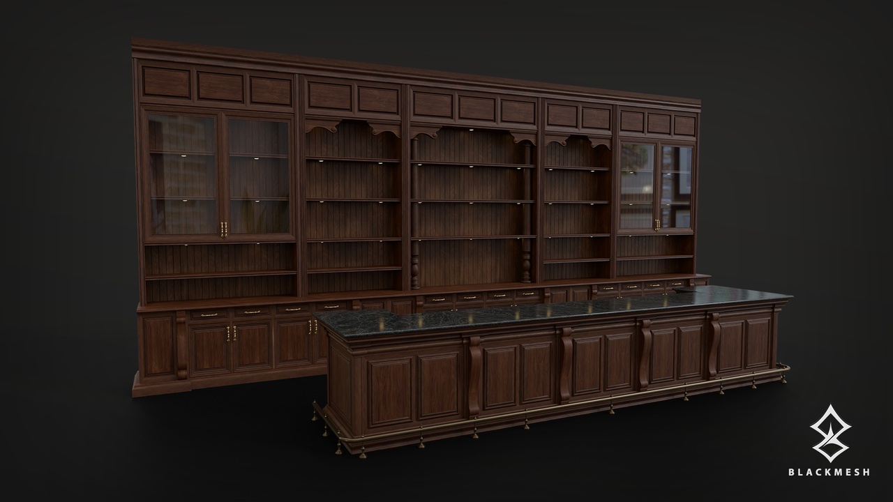 Media 1 for listing Modular Vintage Bar Counter Set