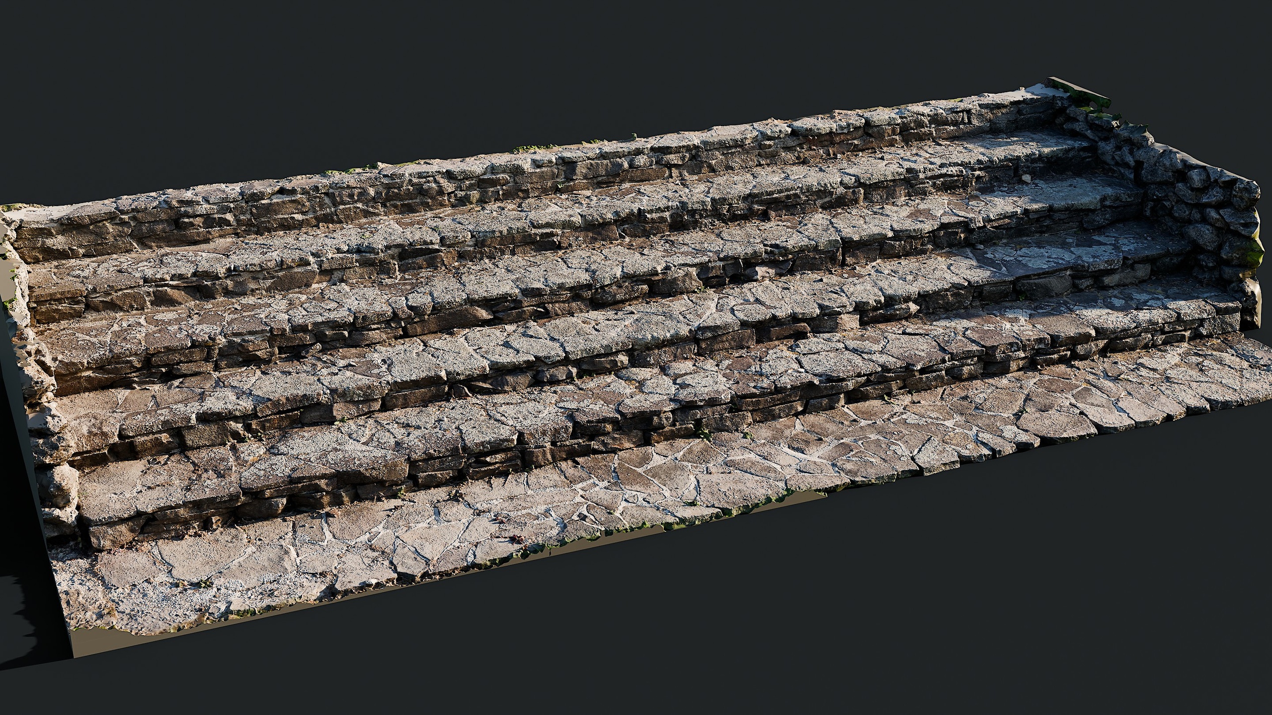 الوسائط 1 للقائمة Wide Stone Steps | 8K