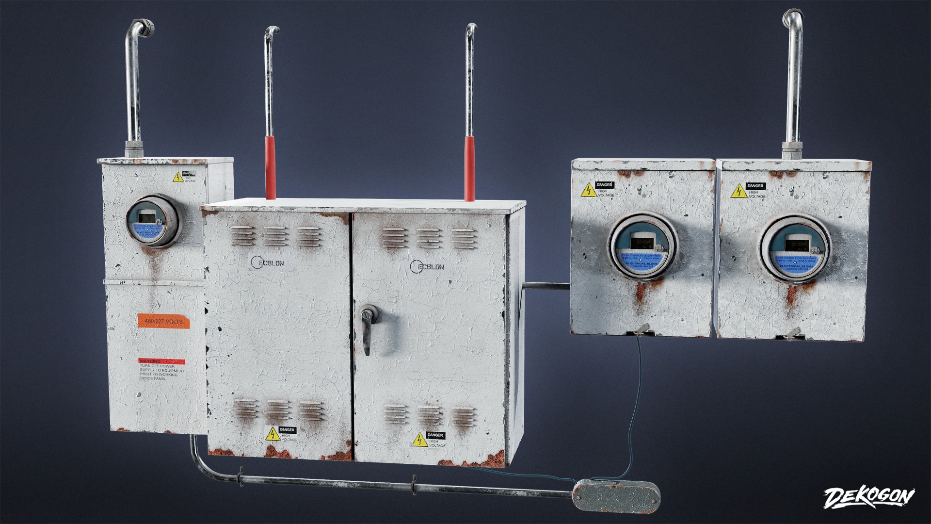 BUILDING - Power Boxes 02 - PBR Game Ready | Fab