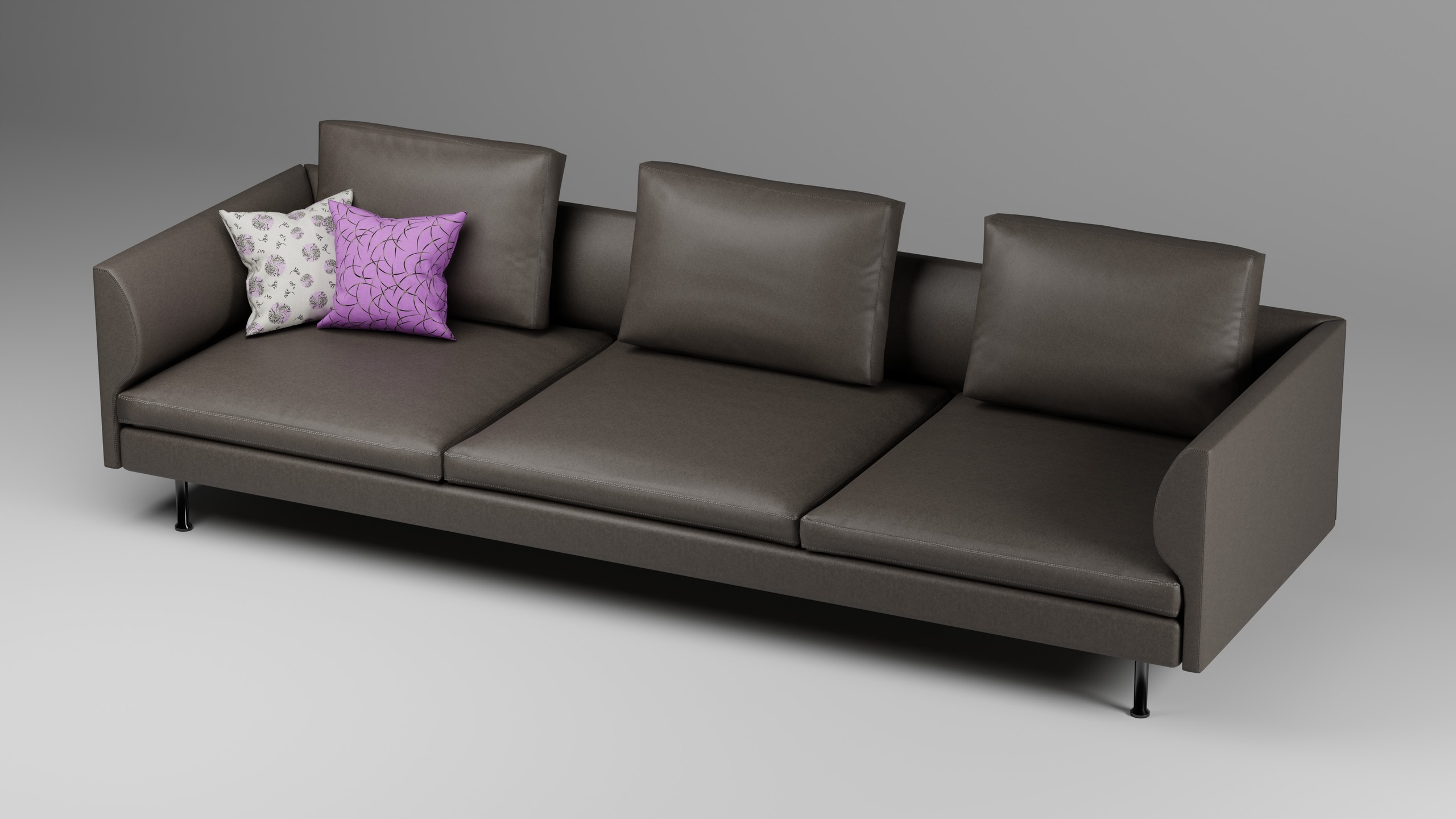 Media 1 for listing Modern leather sofa Low-Poly