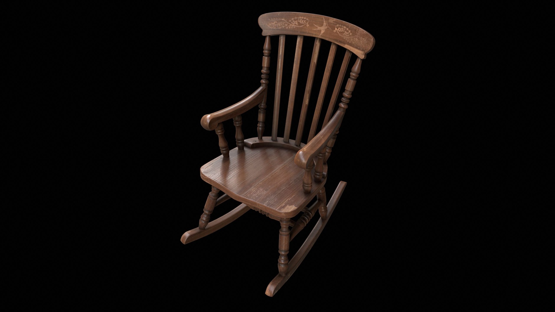 Media 1 for listing Wooden Rocking Chair