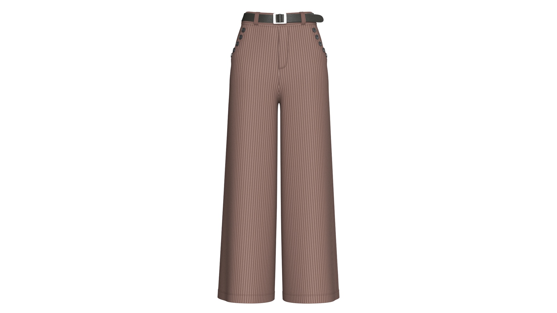Media 1 for listing Girls High Waist Pinstripe Wide Leg Pant | High Poly