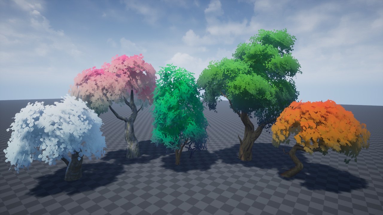 Modular Stylized Tree Kit Fab