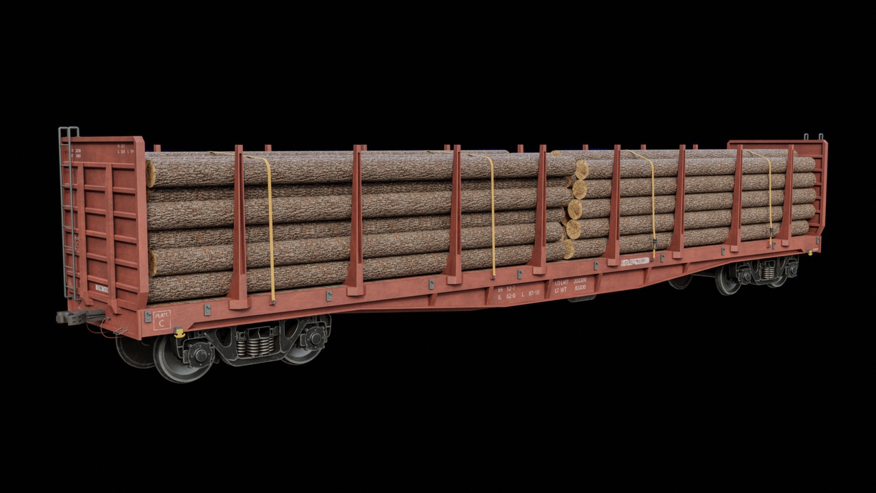 Media 1 for listing Flatcar Wagon With Loads